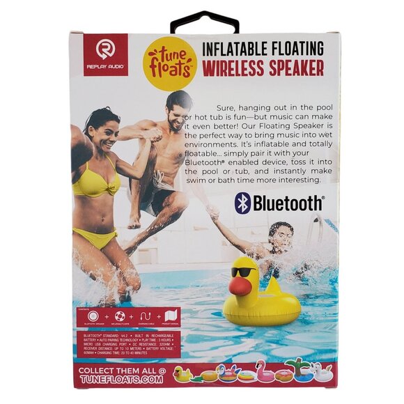 Wireless Speaker Duck  Tune Bluetooth Waterproof Inflatable Rechargeable Battery - Picture 2 of 6